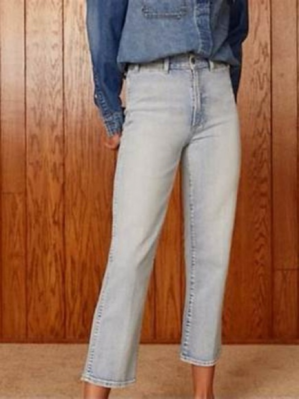 Aritzia Denim Forum the Francoise high rise straight classic nautical sz 28